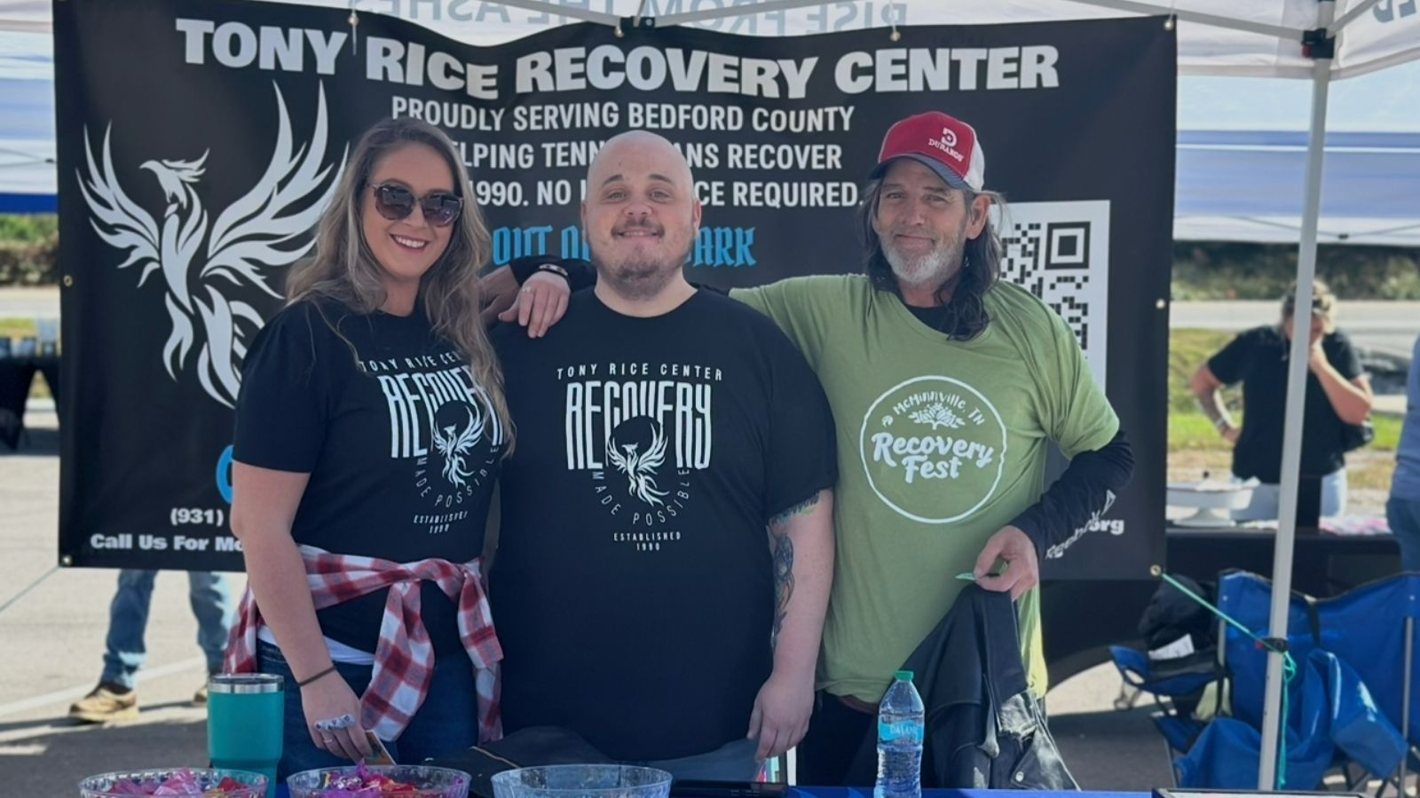 Tony Rice Center booth at the 2025 Warren County Recovery Fest in McMinnville, TN